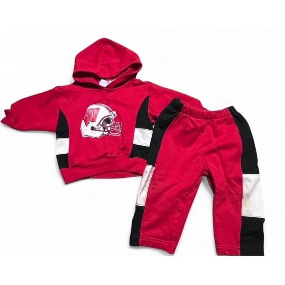 Wisconsin Badgers Hoodie & Pants‎ Set 12M Official Collegiate Baby Outfit